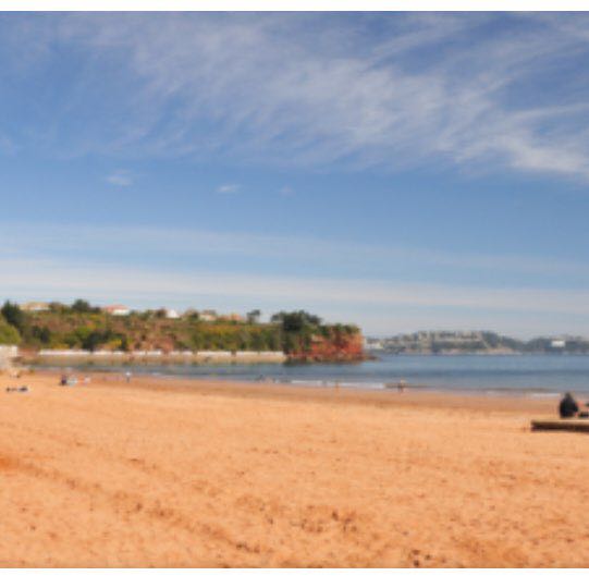 Goodrington Beach circular walking route map in Brixham