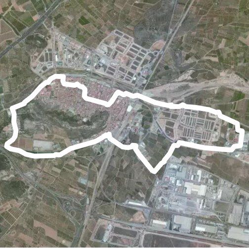 Sagunto walking route map in Sagunto