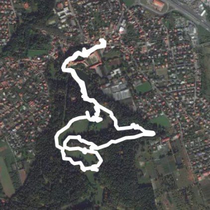 Průhonice park walking route map in Čestlice