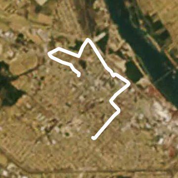 City walking route map in Šabac