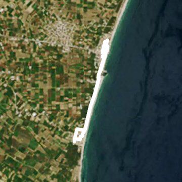 Olympic 🏖, Greece walking route map in Olimpiaki Akti