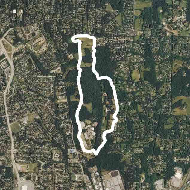 Queenie Park walking route map in Des Peres