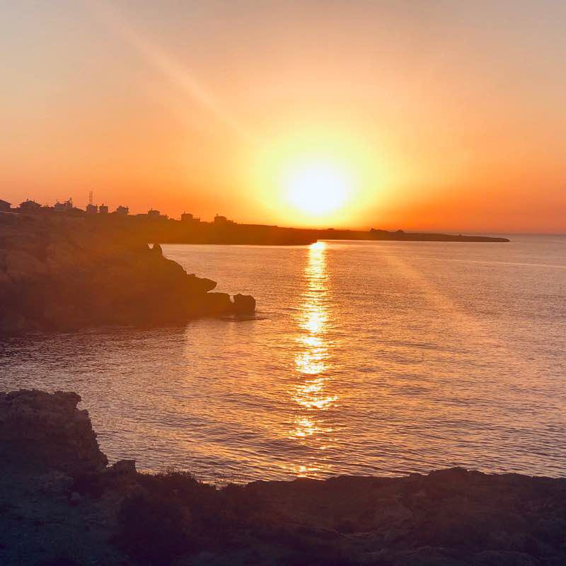 Coastal walk walking route map in Lapta