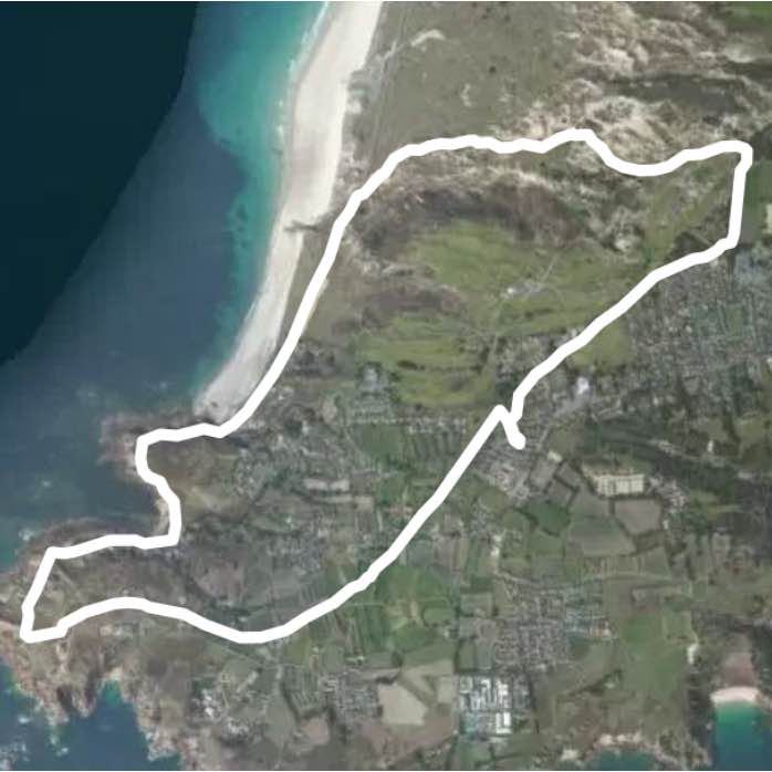 Coastal track and sand dunes