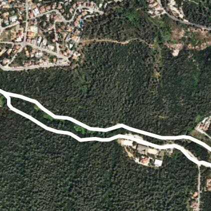 Valldoreix - La Floresta walking route map in Sant Cugat del Vallès