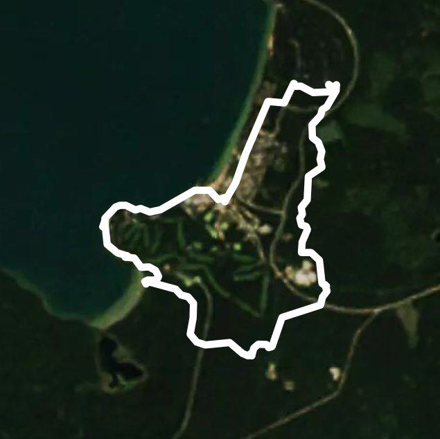 Red Dear Trail walking route map in Waskesiu Lake