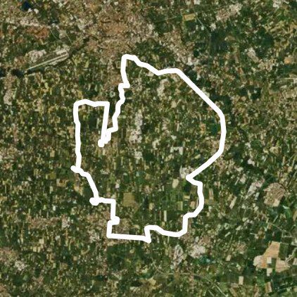 Gravelata walking route map in Borgo Verde