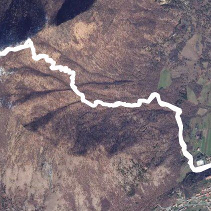 Monte Musinè walking route map in Caselette