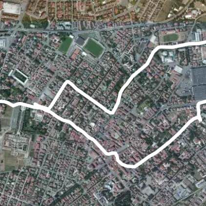 Strolling around Suzzara walking route map in Suzzara