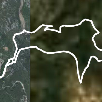 ANIANE walking route map in Aniane