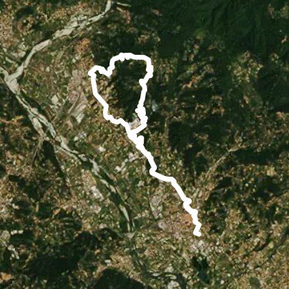 Sarzana - Upper Ponzano walking route map in Sarzana