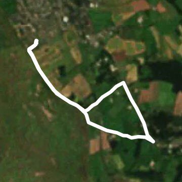 Burton circular walking route map in Little Neston