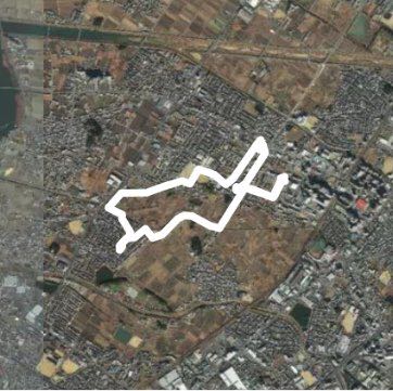 Gym, shopping course walking route map in Kusatsu