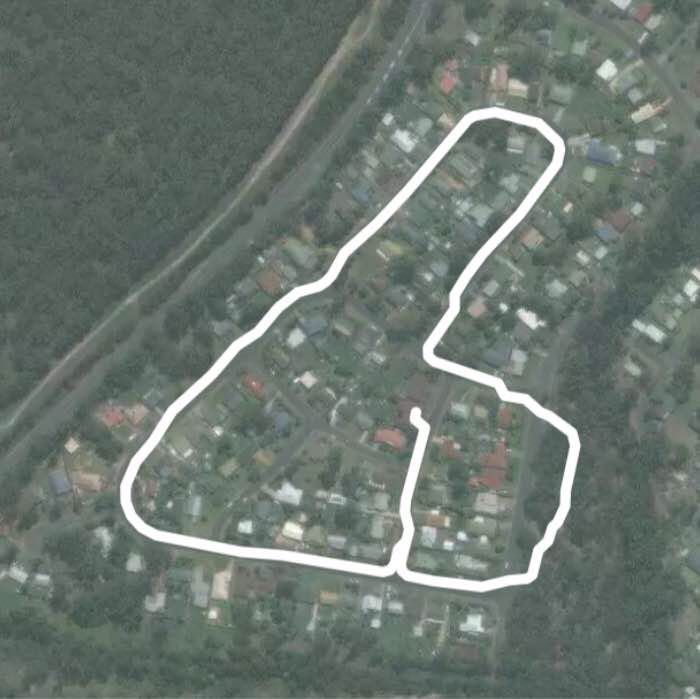 Tabourie walking route map in Lake Tabourie