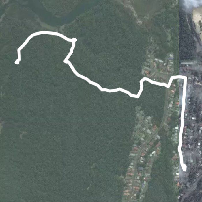 Narrawallee Bush Walk walking route map in Milton