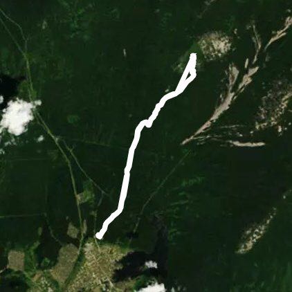 Taganka walking route map in Zlatoust