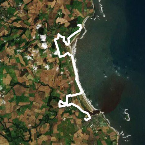 Amble you Foxton walking route map in Amble