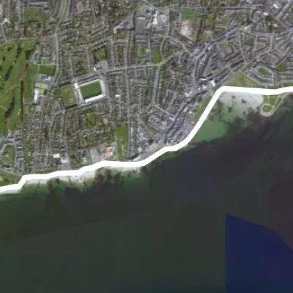 Salthill Prom walking route map in Mutton Island