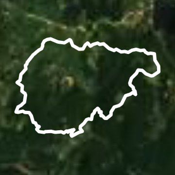 Laroche lake walking route map in Champs-sur-Tarentaine-Marchal