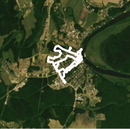 Tarusa walking route map in Tarusa