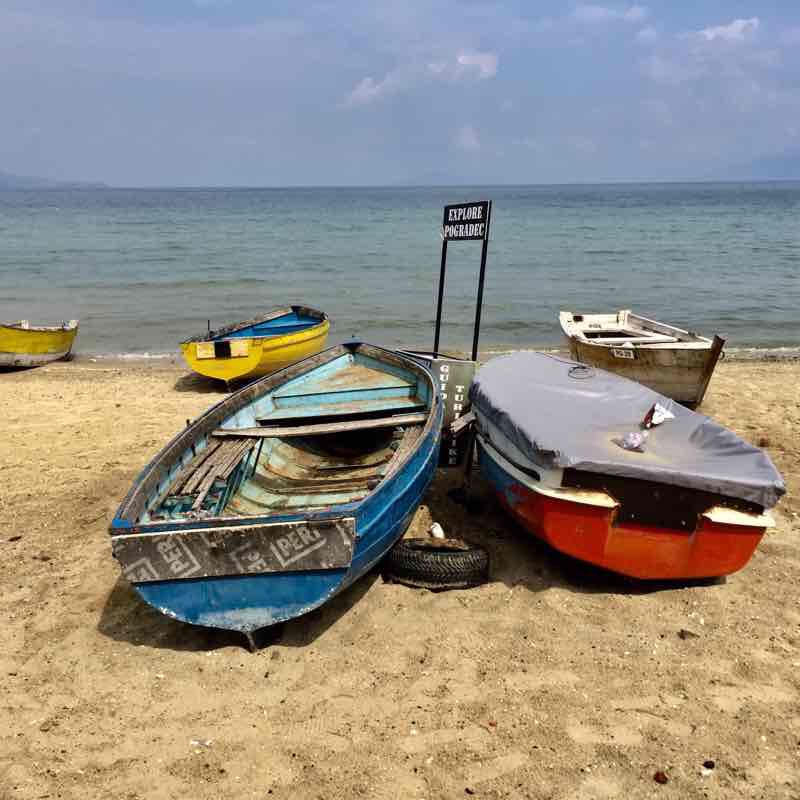 Pogradec am Ohrid-See walking route map in Korçë
