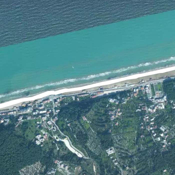 Lungomare San Menaio walking route map in San Menaio