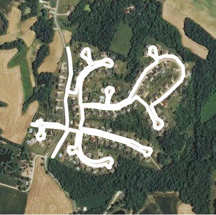 My basic daily walking route.