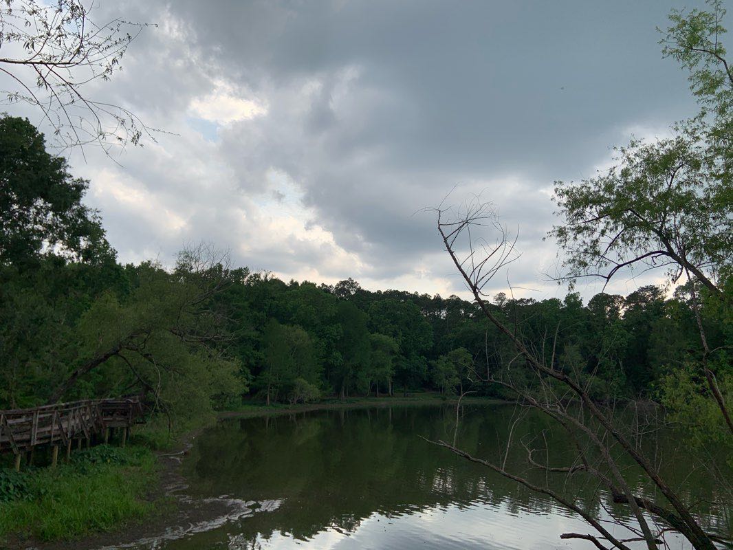 walking near me in San Luis Mission Park in winter