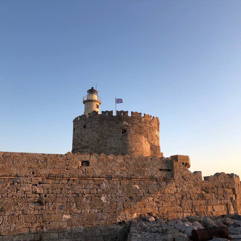 Inspiration walking route map in Rodos