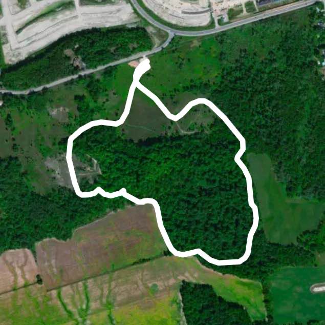 Gibson Hills walking route map in New Tecumseth