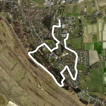 Deichroute walking route map in Sankt Peter-Ording