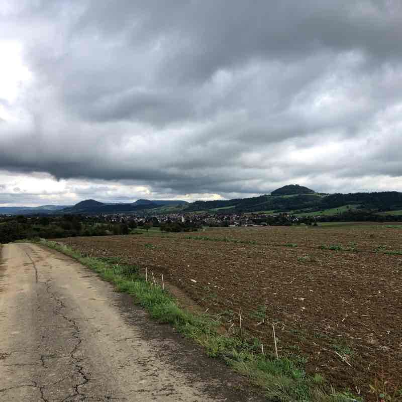 Marbach and bike path walking route map in Wäschenbeuren