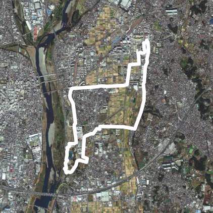 Ebina Sports Park walking route map in Ebina