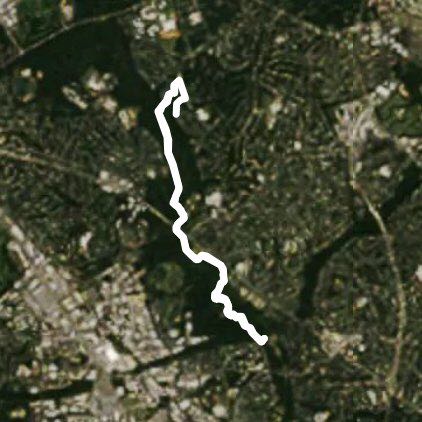 Long hills route walking route map in Aspen Hill