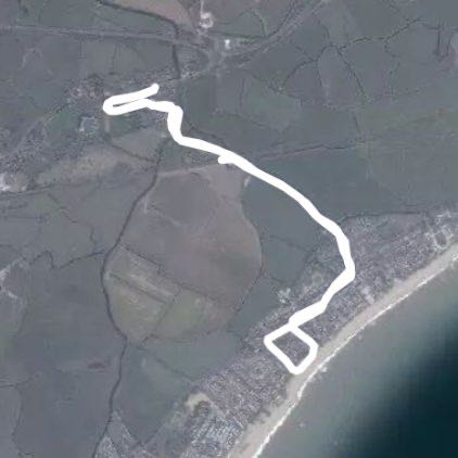 5km PEV Flying run walking route map in Pevensey Bay