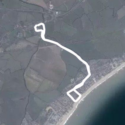 PEV bay circuit walking route map in Pevensey Bay