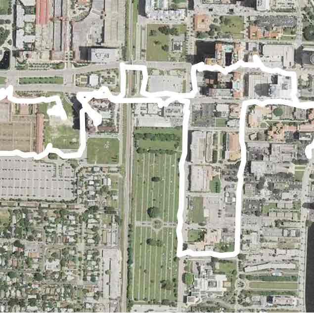 Stroll in West Palm Beach  walking route map in Palm Beach