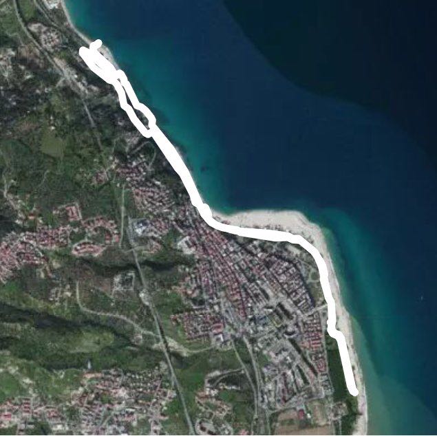 Lungomare di Soverato walking route map in Soverato