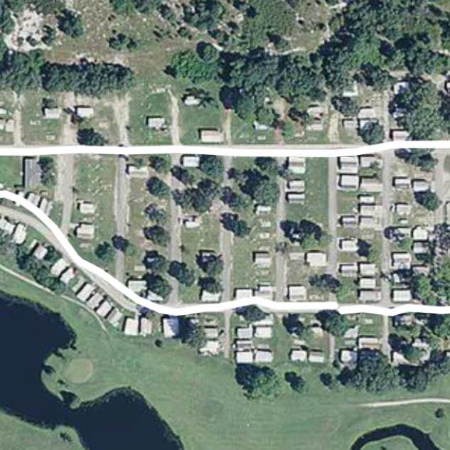 Clerbrook Main Roads walking route map in Clermont