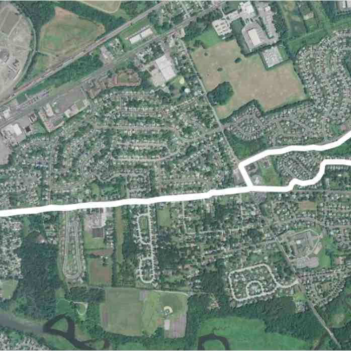 Columbus Road Boogie walking route map in Fieldsboro
