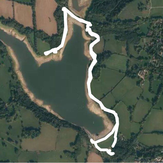 Reservoir Dogs walking route map in Ardingly