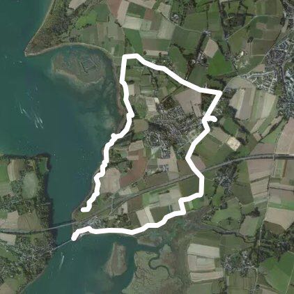 Britain walking route map in Pleudihen-sur-Rance