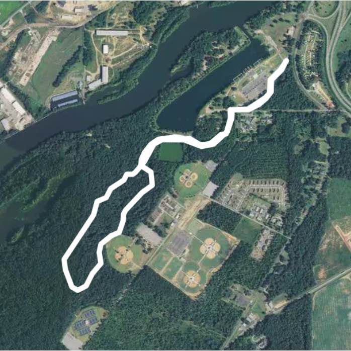 Bainbridge Nature Trail walking route map in Bainbridge