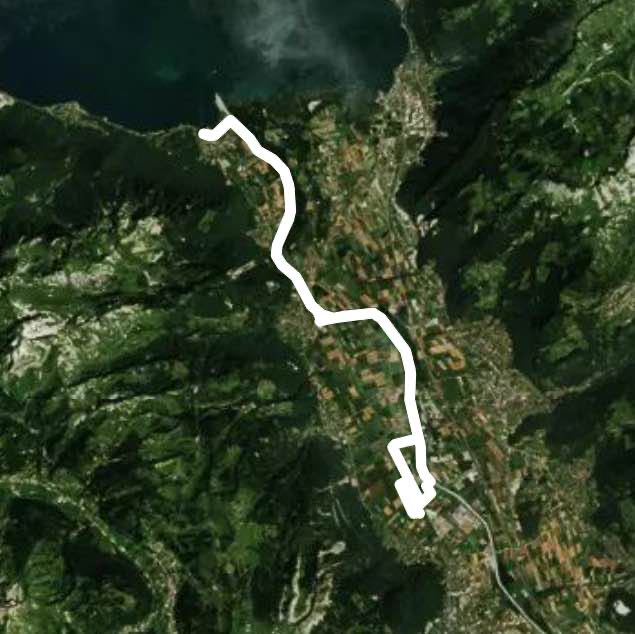 Collombey- Bouveret- back walking route map in Collombey-Muraz