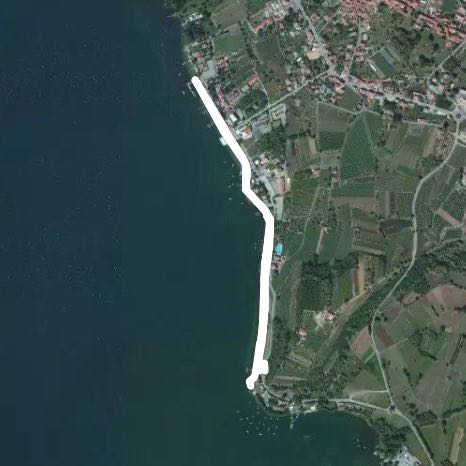 Lake of Viverone walking route map in Roppolo