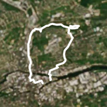 Cork to countryside walking route map in Carraig Uí Leighin