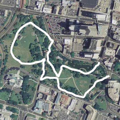 Walk in Hartford, Connecticut, USA walking route map in East Hartford