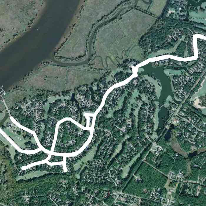 Heritage walking route map in Pawleys Island