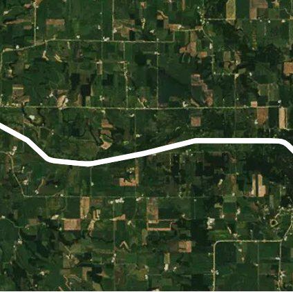 Sugar River-Monticello to Albany walking route map in Monticello