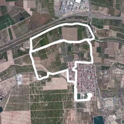 Safe river Algorfa walking route map in El Raiguero